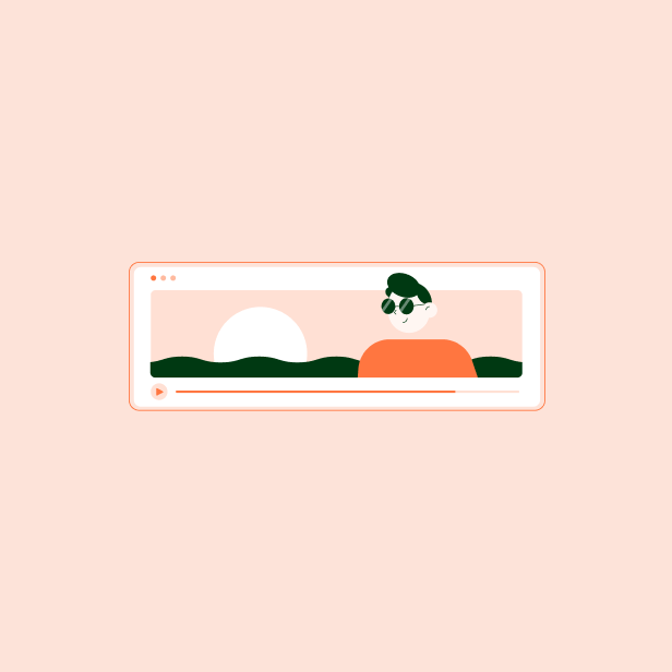 Animated icon: video