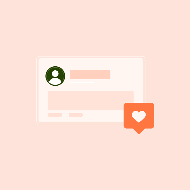 Animated icon: like