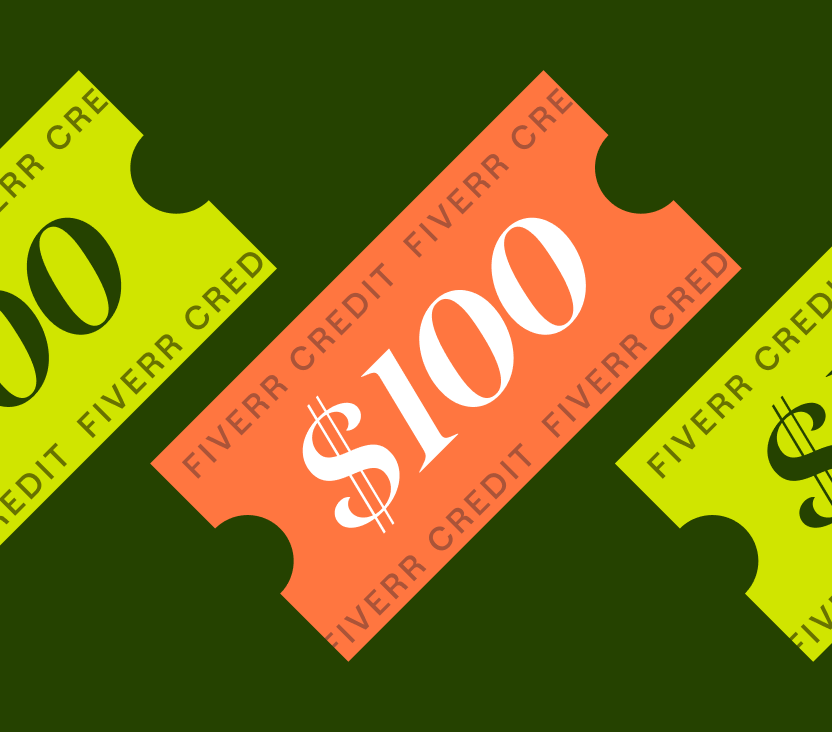 $100 Fiverr credit tickets