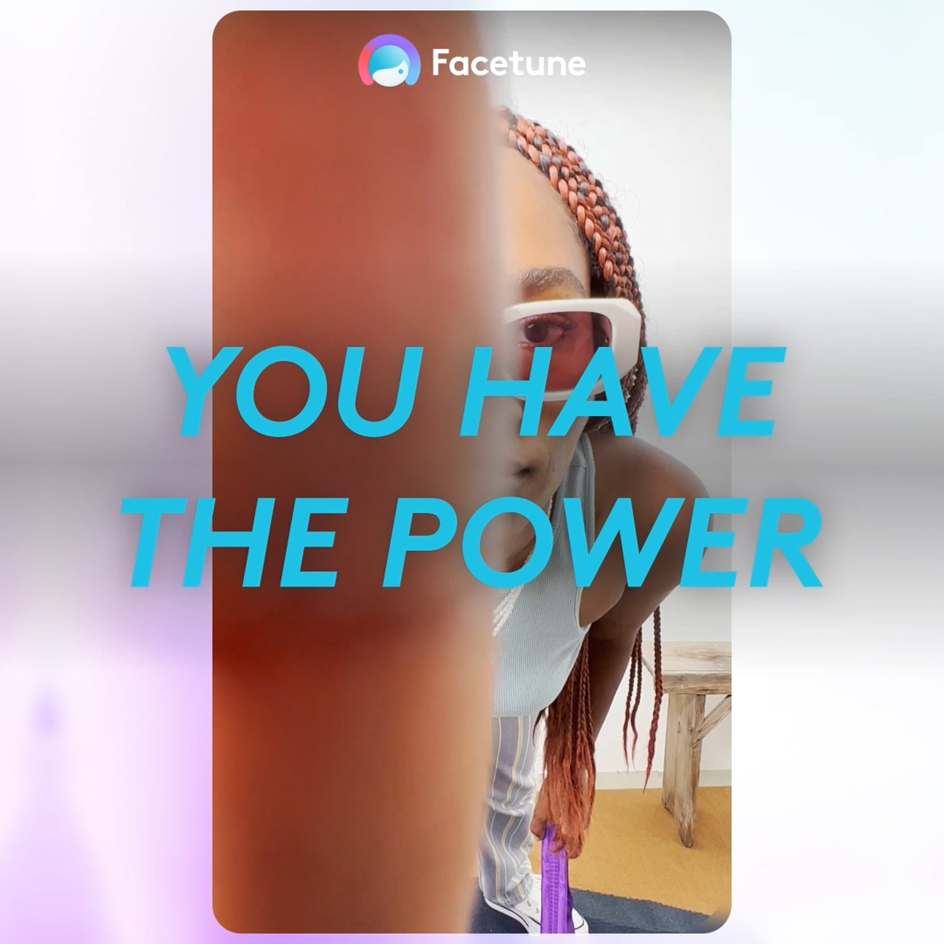 Facetune paid social ad - “You have the power”