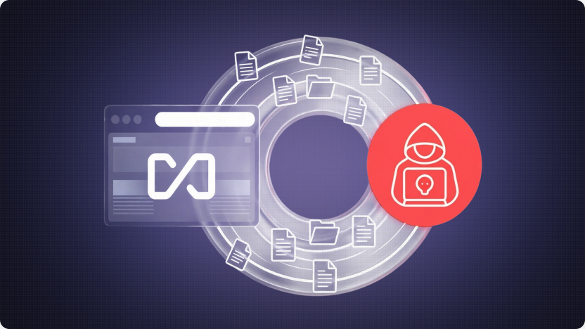Blog cover - identity ring of files with an attacker badge