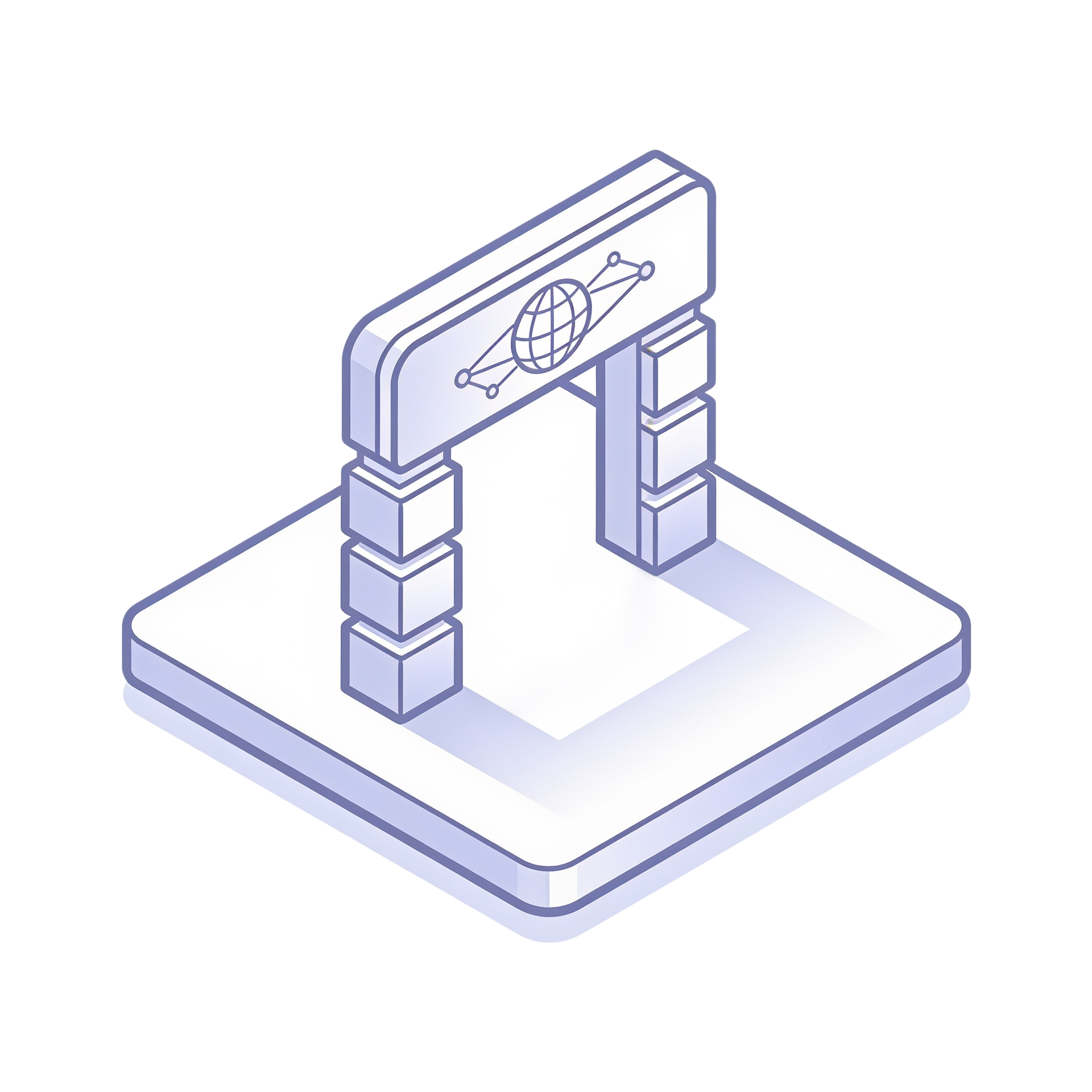Isometric gateway icon