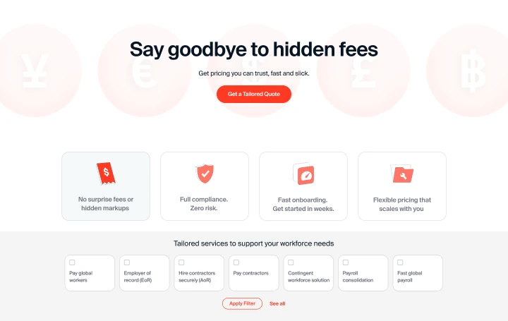 Papaya Pricing page