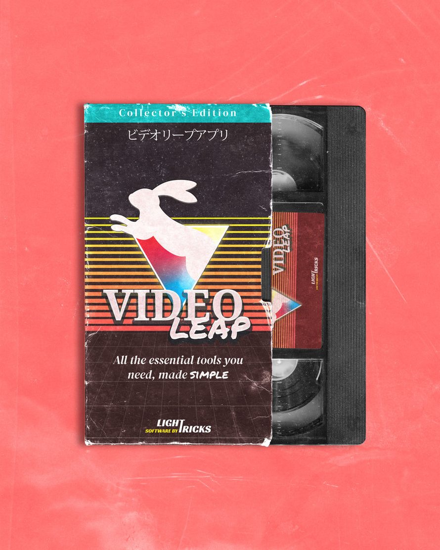 Lightricks Videoleap retro VHS poster